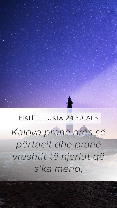 Fjalët e urta 24:30 ALB Bible Verse Image