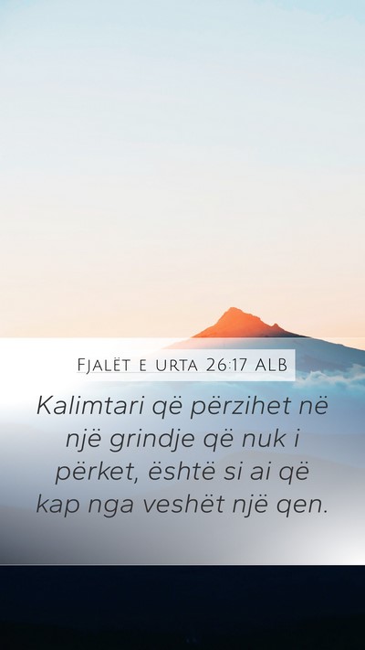 Fjalët e urta 26:17 ALB Bible Verse Image