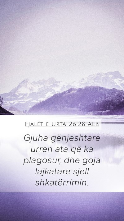 Fjalët e urta 26:28 ALB Bible Verse Image