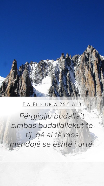 Fjalët e urta 26:5 ALB Bible Verse Image