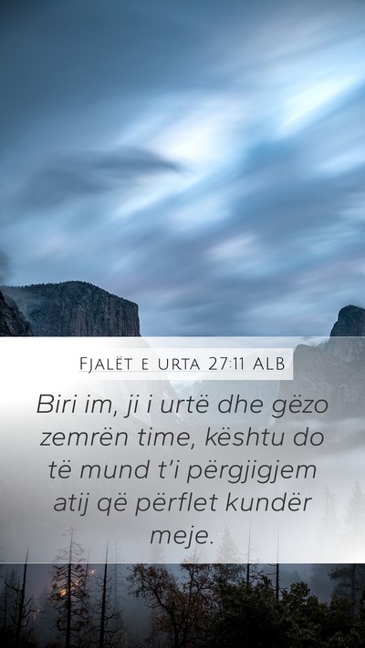 Fjalët e urta 27:11 ALB Bible Verse Image