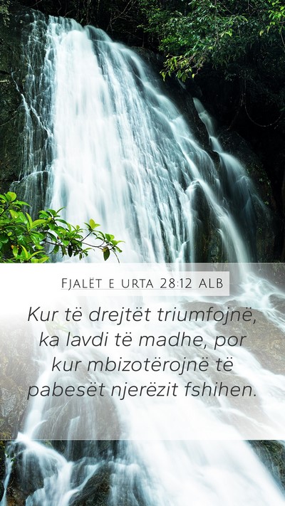 Fjalët e urta 28:12 ALB Bible Verse Image