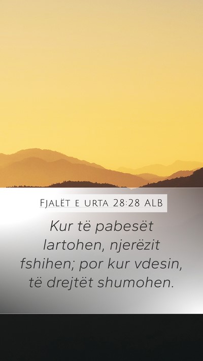 Fjalët e urta 28:28 ALB Bible Verse Image