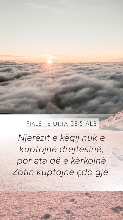 Fjalët e urta 28:5 ALB Bible Verse Image
