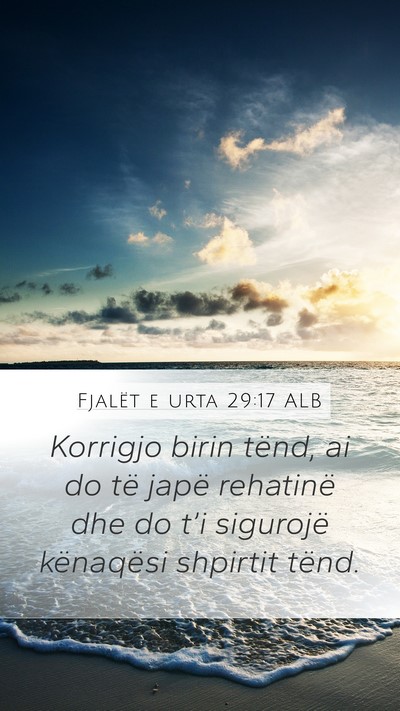 Fjalët e urta 29:17 ALB Bible Verse Image