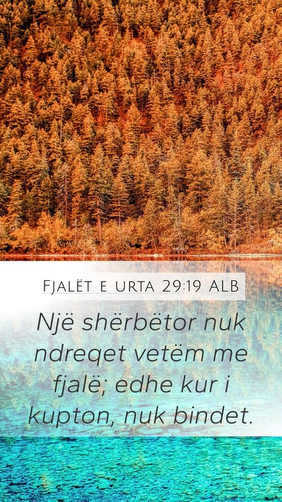 Fjalët e urta 29:19 ALB Bible Verse Image