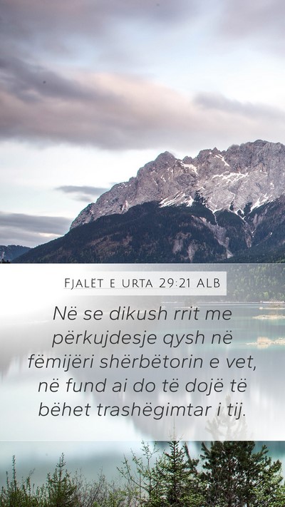 Fjalët e urta 29:21 ALB Bible Verse Image