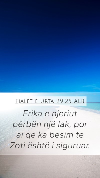 Fjalët e urta 29:25 ALB Bible Verse Image