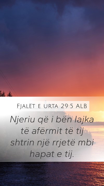 Fjalët e urta 29:5 ALB Bible Verse Image