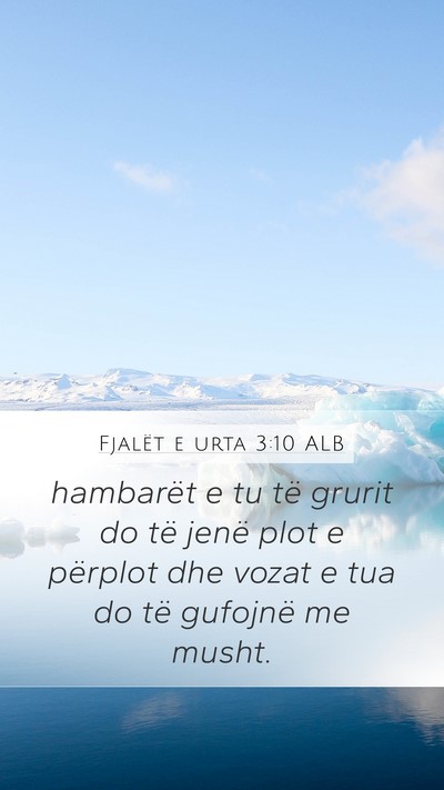Fjalët e urta 3:10 ALB Bible Verse Image