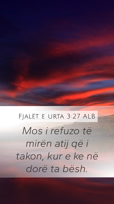Fjalët e urta 3:27 ALB Bible Verse Image