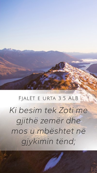 Fjalët e urta 3:5 ALB Bible Verse Image