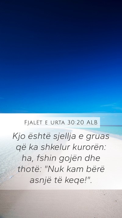 Fjalët e urta 30:20 ALB Bible Verse Image