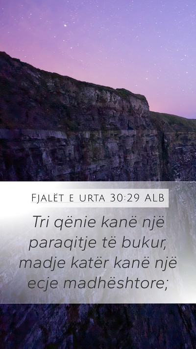 Fjalët e urta 30:29 ALB Bible Verse Image