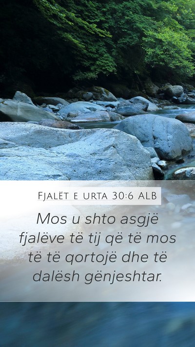 Fjalët e urta 30:6 ALB Bible Verse Image