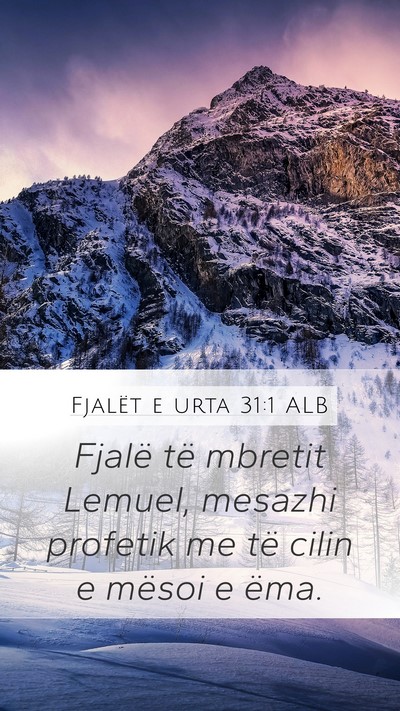 Fjalët e urta 31:1 ALB Bible Verse Image