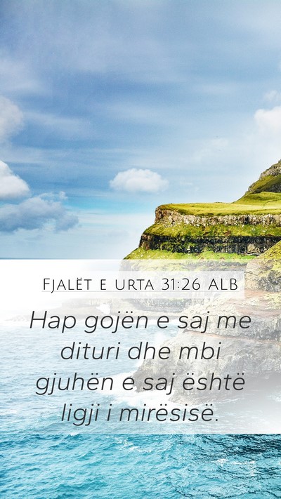 Fjalët e urta 31:26 ALB Bible Verse Image
