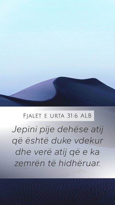 Fjalët e urta 31:6 ALB Bible Verse Image