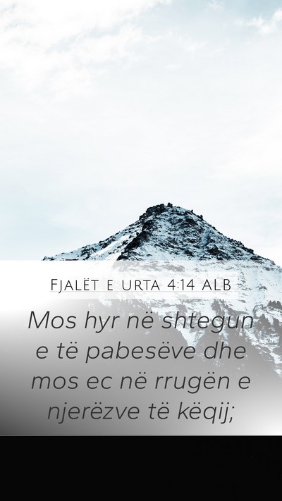 Fjalët e urta 4:14 ALB Bible Verse Image