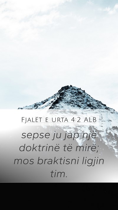 Fjalët e urta 4:2 ALB Bible Verse Image