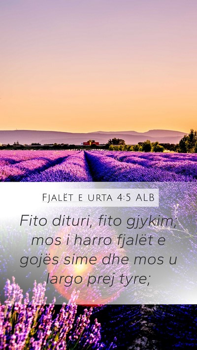 Fjalët e urta 4:5 ALB Bible Verse Image