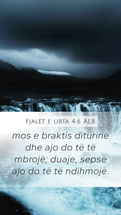 Fjalët e urta 4:6 ALB Mobile Phone Wallpaper - mos e braktis diturinë dhe ajo do të të - Mobile Bible Verse Wallpaper