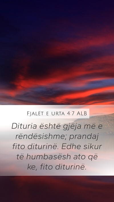 Fjalët e urta 4:7 ALB Bible Verse Image