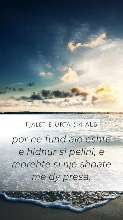 Fjalët e urta 5:4 ALB Bible Verse Image