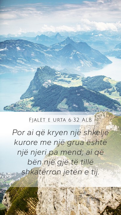 Fjalët e urta 6:32 ALB Bible Verse Image