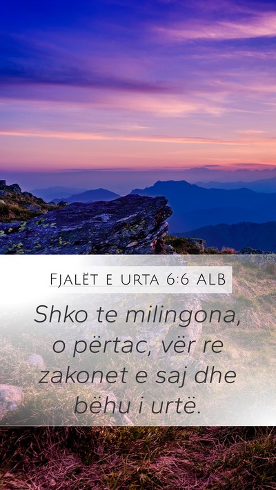 Fjalët e urta 6:6 ALB Bible Verse Image