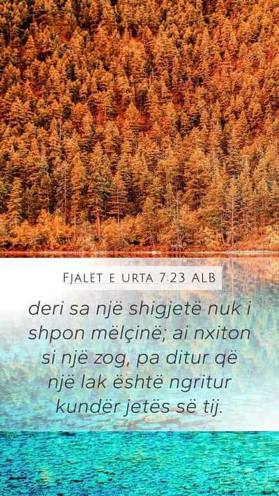 Fjalët e urta 7:23 ALB Bible Verse Image