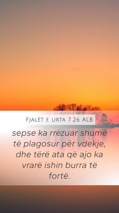 Fjalët e urta 7:26 ALB Bible Verse Image