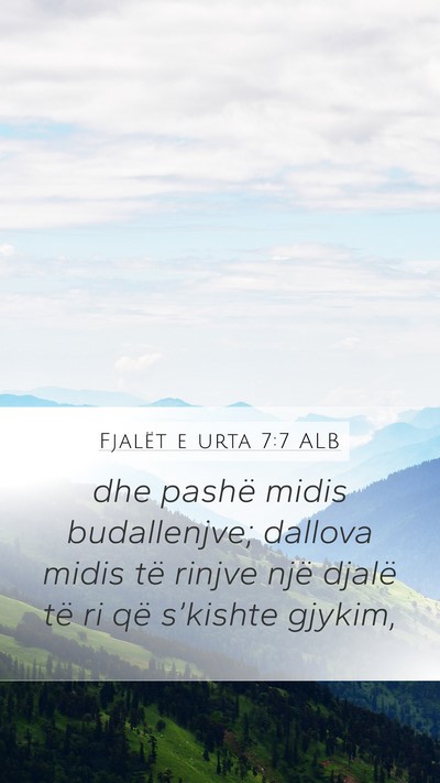 Fjalët e urta 7:7 ALB Bible Verse Image