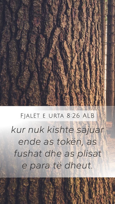 Fjalët e urta 8:26 ALB Mobile Phone Wallpaper - kur nuk kishte sajuar ende as tokën, as fushat - Mobile Bible Verse Wallpaper