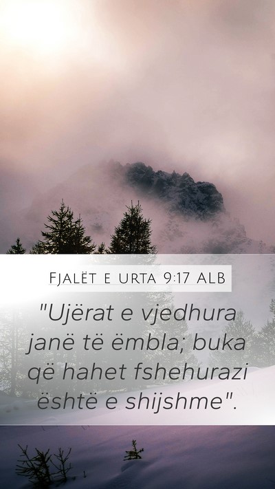 Fjalët e urta 9:17 ALB Bible Verse Image
