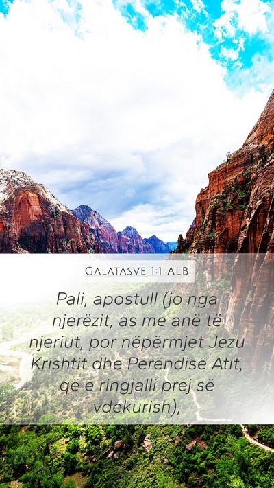 Galatasve 1:1 ALB Bible Verse Image