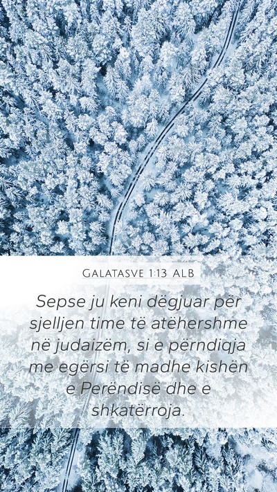 Galatasve 1:13 ALB Bible Verse Image