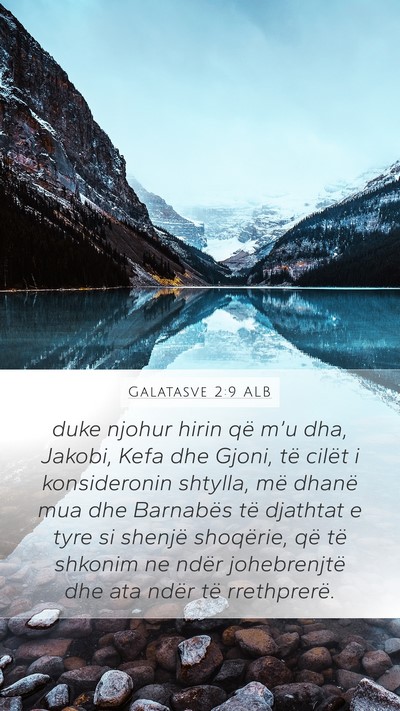 Galatasve 2:9 ALB Bible Verse Image