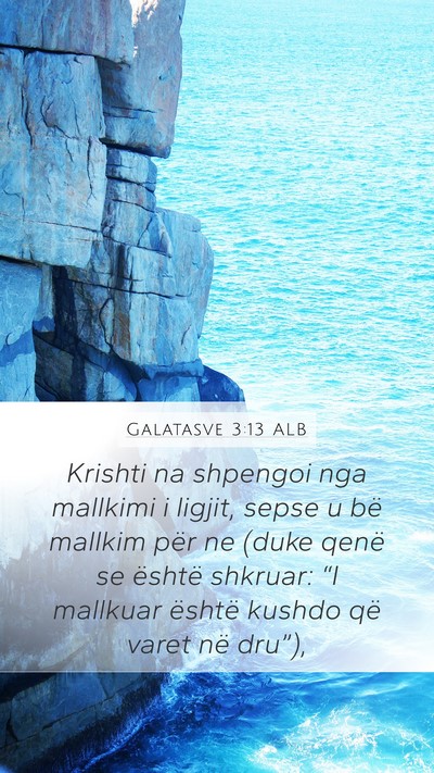 Galatasve 3:13 ALB Bible Verse Image