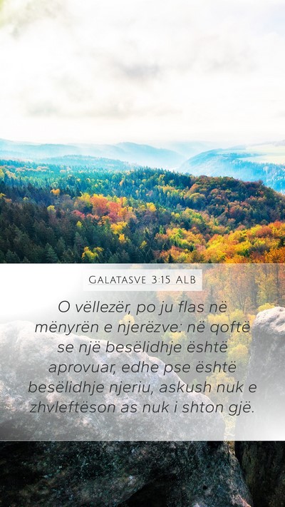 Galatasve 3:15 ALB Bible Verse Image