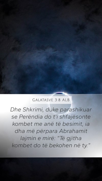 Galatasve 3:8 ALB Bible Verse Image