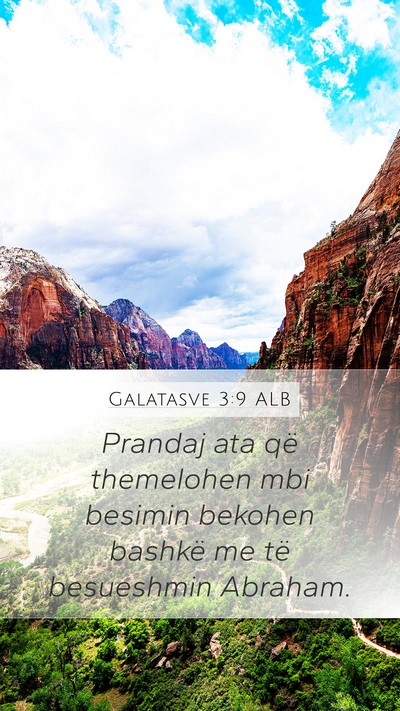 Galatasve 3:9 ALB Bible Verse Image