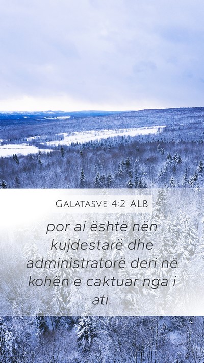 Galatasve 4:2 ALB Bible Verse Image