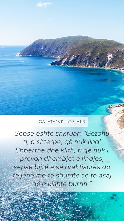 Galatasve 4:27 ALB Bible Verse Image