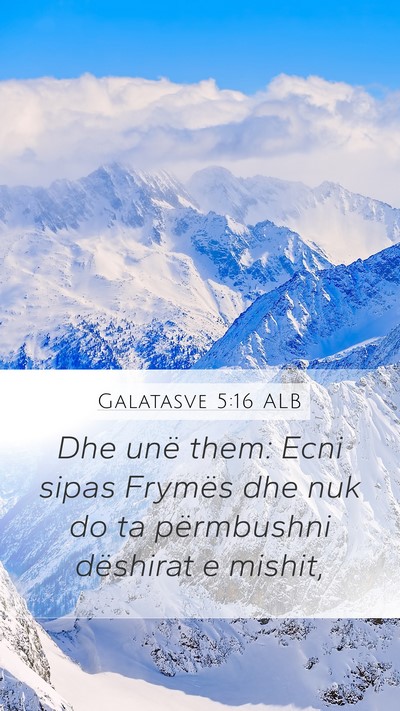 Galatasve 5:16 ALB Bible Verse Image