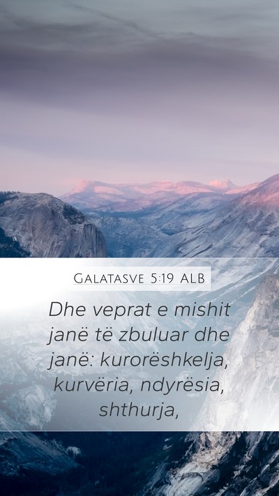 Galatasve 5:19 ALB Bible Verse Image