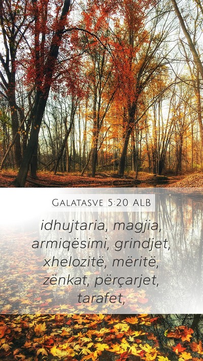 Galatasve 5:20 ALB Bible Verse Image