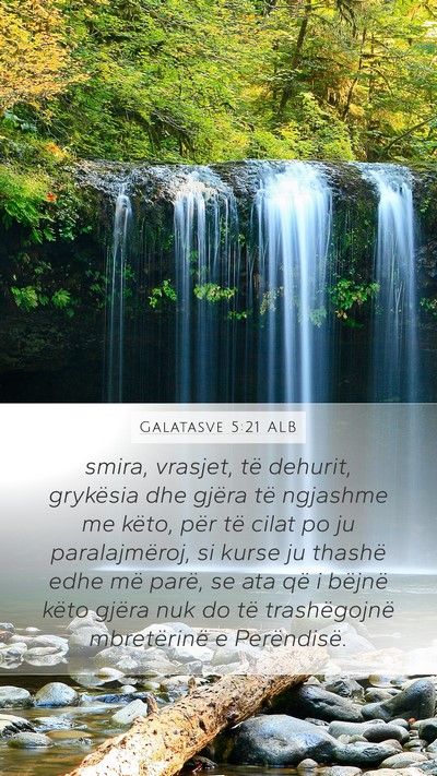 Galatasve 5:21 ALB Bible Verse Image
