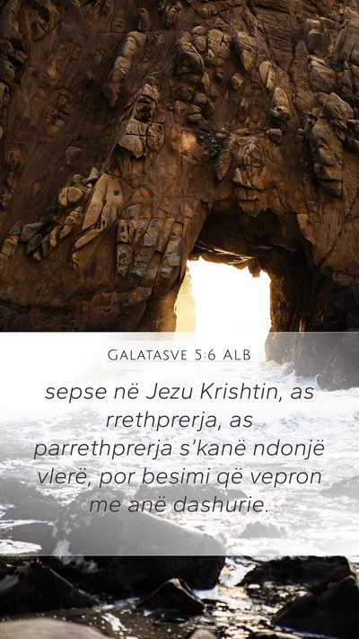 Galatasve 5:6 ALB Bible Verse Image