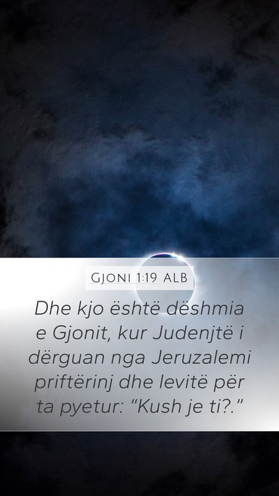 Gjoni 1:19 ALB Bible Verse Image
